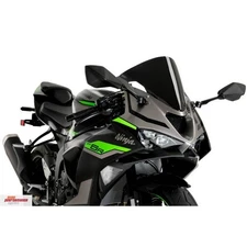 Puig R-Racer Windscreen 2024- Kawasaki Ninja ZX-6R, Gloss Black - P/N: 21832N