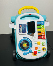 Baby Einstein Push Walker Activity Center w/ Handle  Wheels Blue/White/Yellow