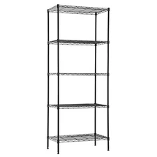  14" D×24" W×60" H Wire Shelving Unit Metal Commercial 24"D x 14"W x 60"H Black