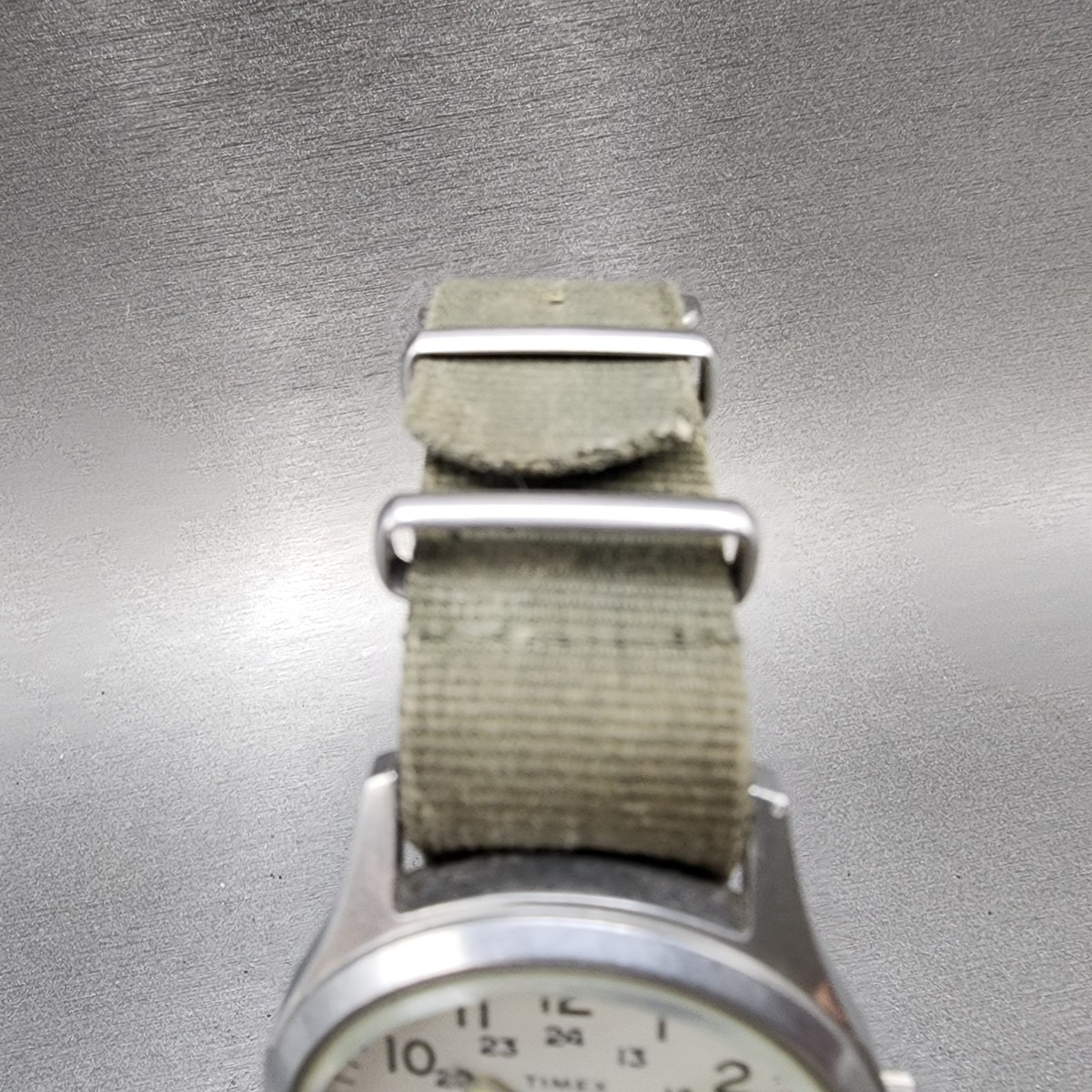 Timex J Crew Watch Men 36mm White Dial Silver Tone Round Nato New