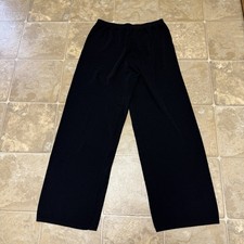 Women's Vintage Chico's Design Black Knit Pull-On Pants - Size 2 - Large - 12