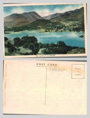 Alte Postkarte - Der Kopf von Ullswater, Lake District - UNBESPIELT