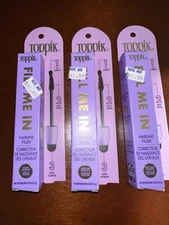 (3)Toppik Fill Me In Hairline Filler 2 MEDIUM BROWN 0.176oz & 1 Dark Brown