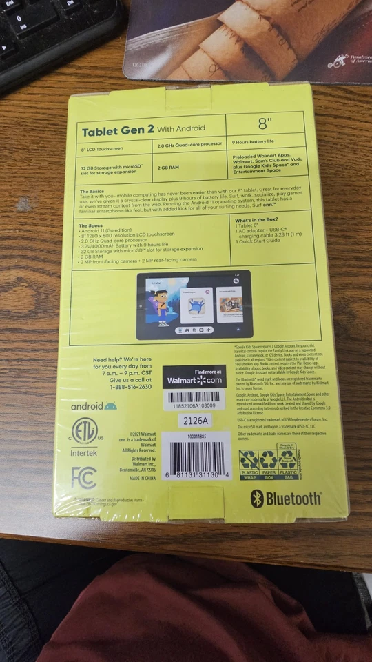 New Onn Surf Tablet Gen 2 32GB, Bluetooth, 8" - Image 3 of 3