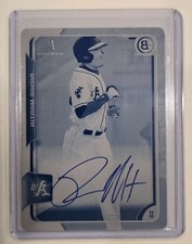 2015 Bowman Cyan Printing Plate Richie Martin Autograph RC Auto 1/1