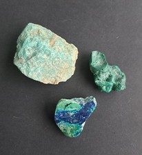 Azurite Malachite, Amazonite And Malachite Specimens.