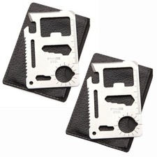 2x Multi-Tool Scheckkartenformat 11 in 1 Messer Kapselheber Dosenöffner Werkzeug 2x Multi-Tool Scheckkartenformat 11 in 1 Messer Kapselheber Dosenöffner Werkzeug