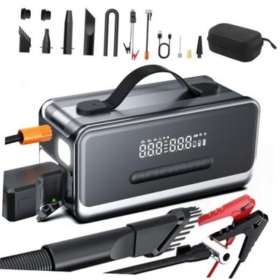 12 in 1 Portable Cordless Tire Inflator Air Compressor with Jump Starter |