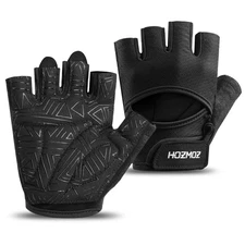 Ventilated Weight Lifting Gloves, Thick Padded Workout Gym Gloves with Full Palm