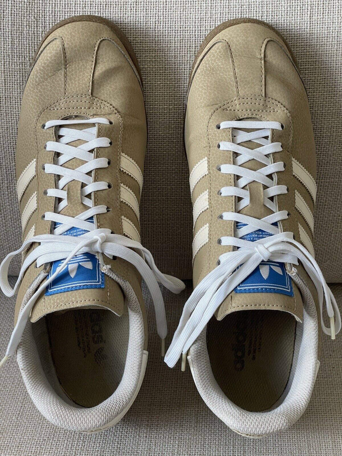 Adidas Samoa Retro Tan/White/Bluebird Vegan Leath… - image 5
