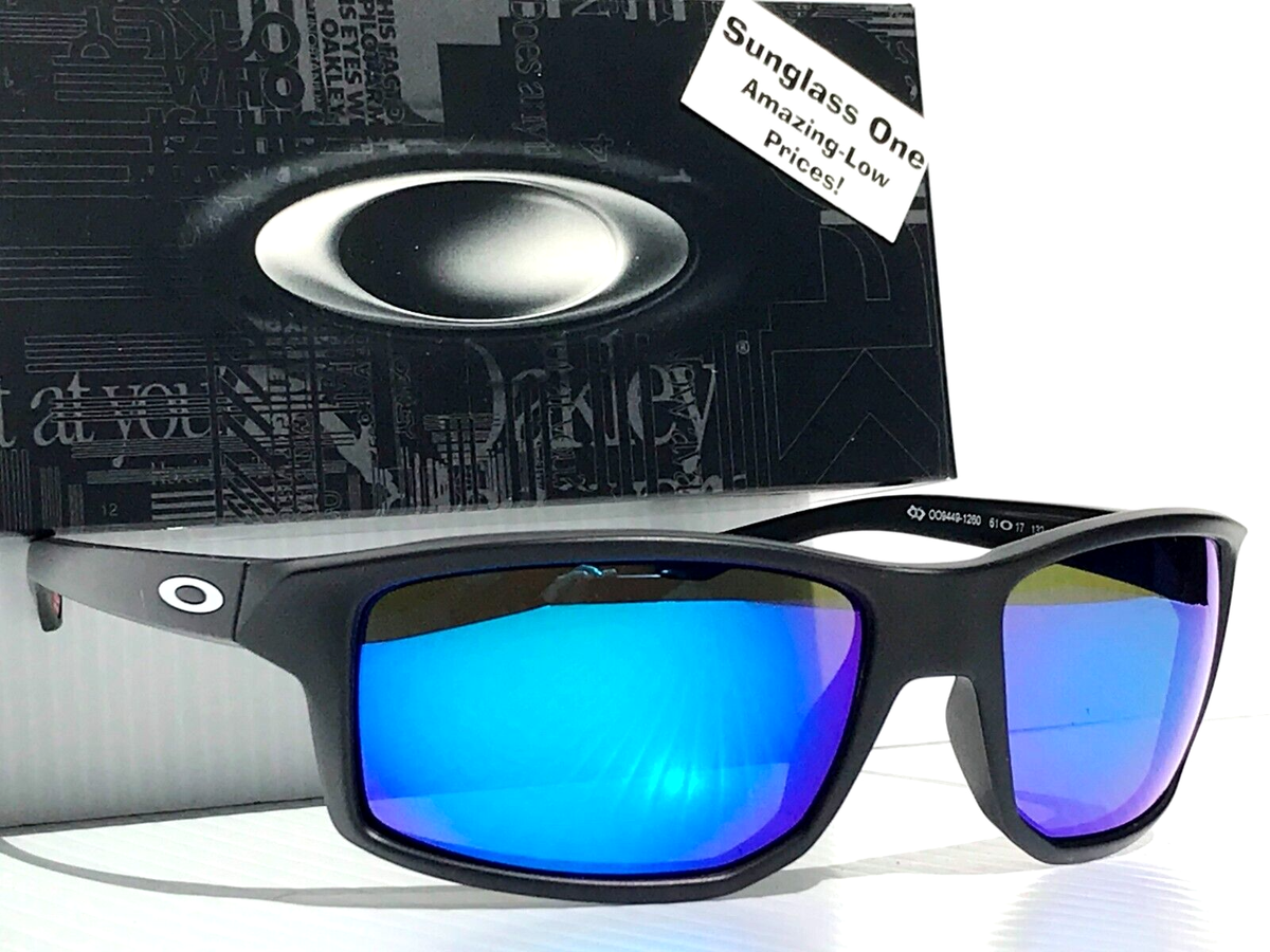 NEW Oakley GIBSTON Matte Black POLARIZED PRIZM Sapphire Iridium