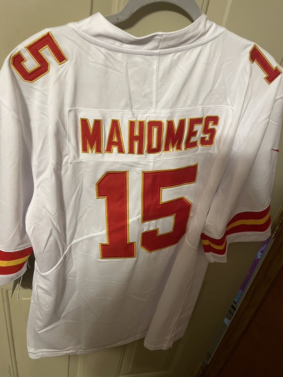 Kansas City Chiefs Patrick Mahomes #15 Super Bowl Jersey White-Red