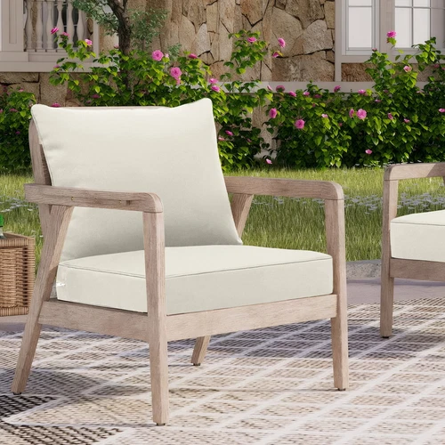indoor Outdoor Patio Deep Seating Cushion Set with Ties Sofa Seat/Back Cushion - Picture 40 of 50