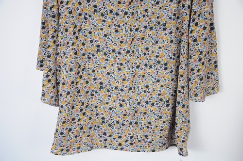Ojay Dress Womens 10 Black Yellow Pink Floral Shift Long Sleeve Shift - Picture 16 of 19