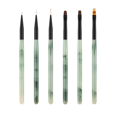 6 Stück Maniküre Nail Art Pinsel Set UV Acry Gel Nageldesign Tool - Jadegrün - Bild 1 von 4