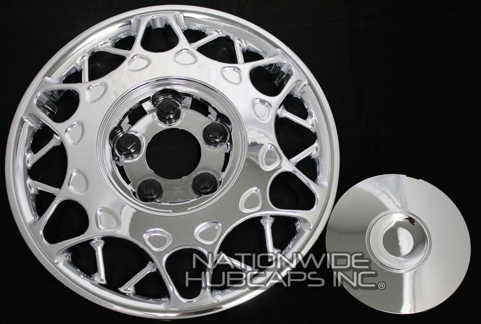Tapacubos centrales de llanta 4 para Buick Century 1997-05 cromados 15" atornillados Foto 2 de 4