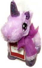 Dan Dee Collector's Choice PURPLE UNICORN Glitter Plush Stuffed Animal Toy 7"