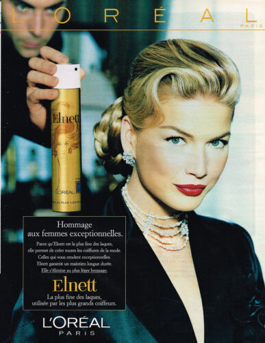 PUBLICITE ADVERTISING 025  1997  L'OREAL   laque ELNETT - Photo 1/1