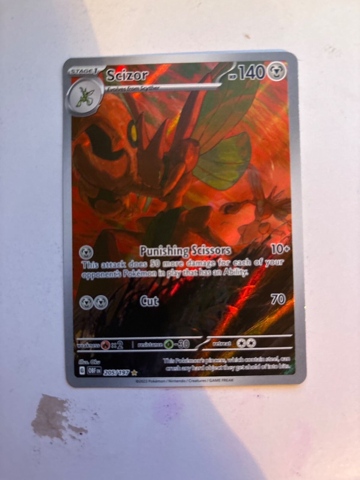 Scizor 205/197 Sv03: Obsidian Flames Holo