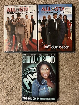 3 Dvd Lot All Star Comedy Jam South Beach & Sheryl Underwood Too