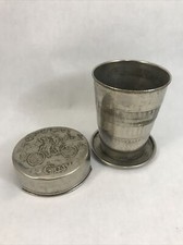 Metal Cyclists Cup Collapsible Cup Made in the USA 1897 Antique