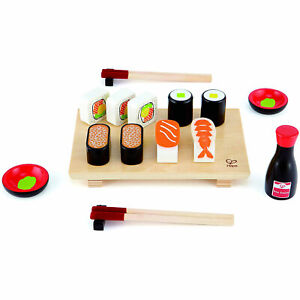 Hape Sushi Selection Kids Wooden Pretend Kitchen Play Food and Accessories Set - Click1Get2 Deals