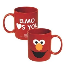 Elmo Loves You Red Ceramic Sesame Street Mug 3.5 inches tall 2012 ICUP