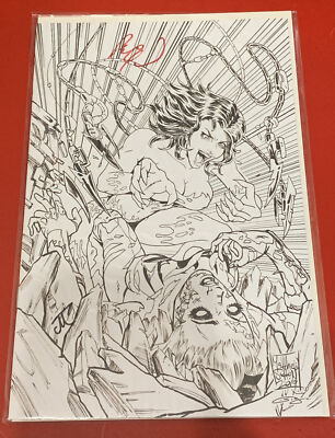 White Widow #4 Acme Exclusive Matthew Sutton Virgin Signed By Benny R Powell