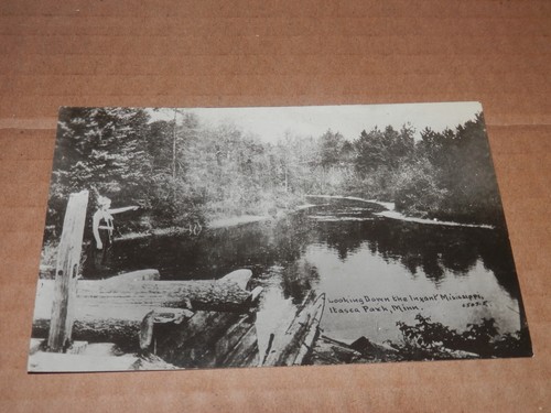 ITASCA PARK MINNESOTA - ERA 1910 FOTO REAL POSTAL INFANTIL RÍO MISSISSIPPI - Imagen 1 de 2