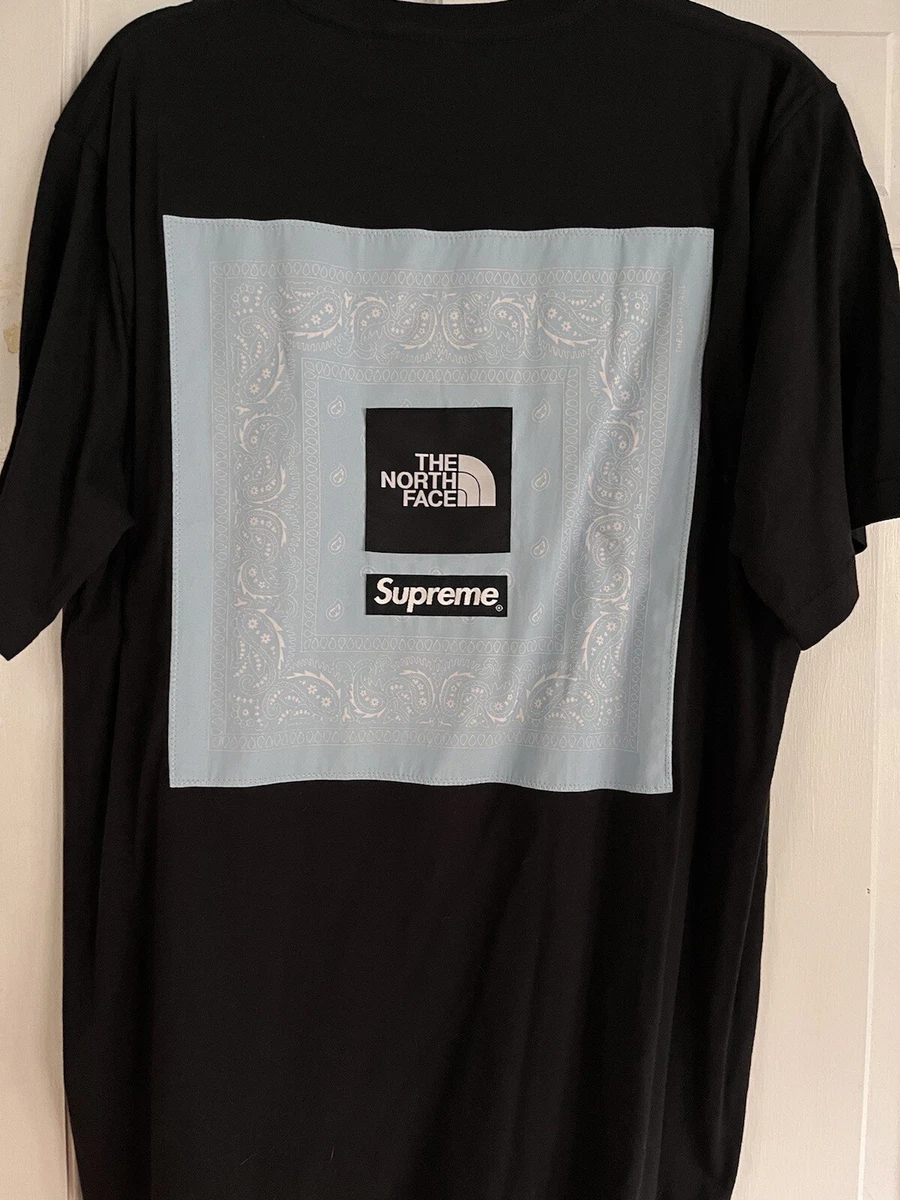Supreme The North Face TNF SS22 Bandana T Shirt Blue Black Brand New 100% Auth
