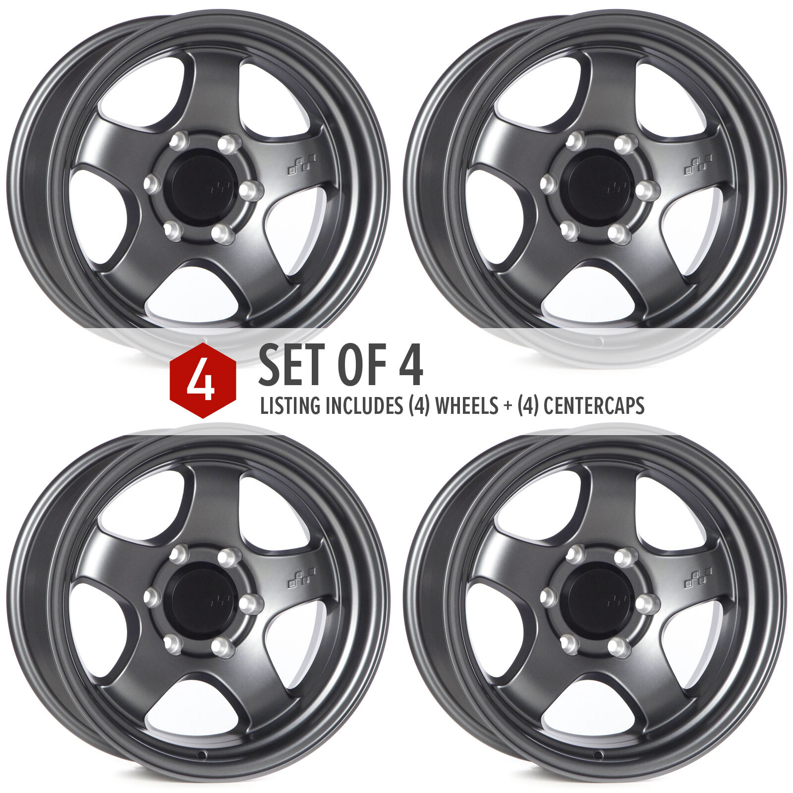 4 CIRCUIT HAYFORD 17x8.5 6x139.7 GUN METAL WHEELS RIMS OVERLANDING SPUN ...
