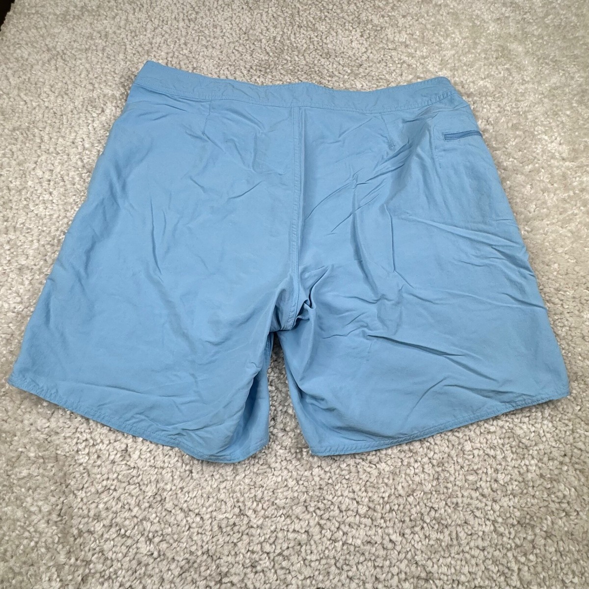 Patagonia Board Shorts Mens 38 Blue Swimming Trunk Pool Water Zip