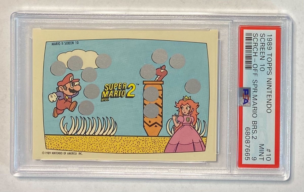 1989 Topps Nintendo Super Mario Bros Screen Scratch #10 PSA 9 MINT