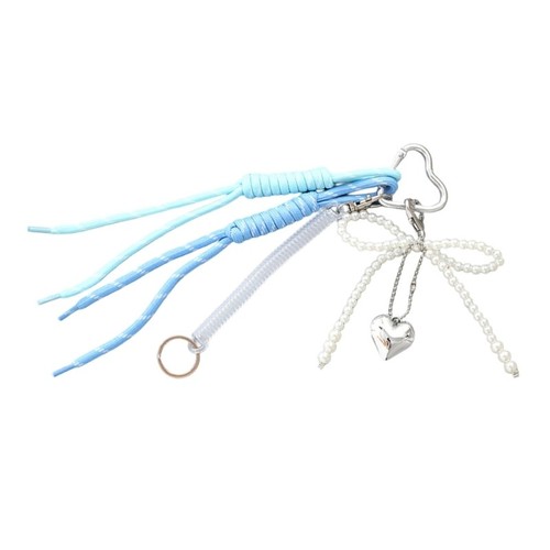Fashionable Tassels Pearls Bows Key Charm Phone Ornament for Sophisticated Look - Picture 9 of 14