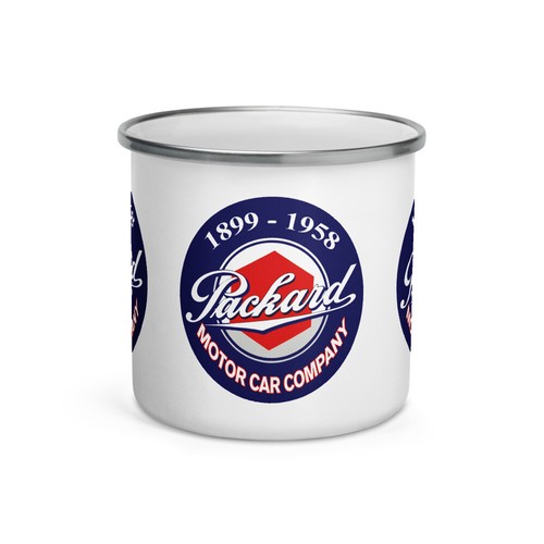 1899 - 1958 taza de bebidas Packard esmalte frío o caliente estilo camping 12 oz - Imagen 2 de 3