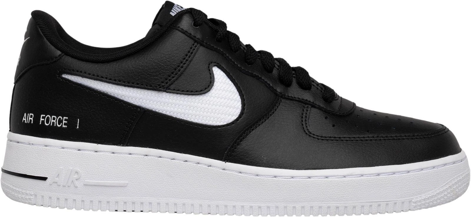 Nike Air Force 1 Low Cut Out Swoosh - Black for Sale
