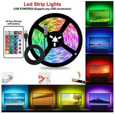 1 - 30M LED RGB Strip Light, with Remote Control, for Bedroom Kitchen Ceiling UK