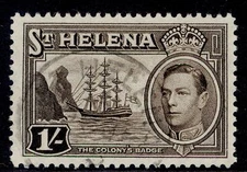 ST. HELENA GVI SG137, 1s sepia, FINE USED.