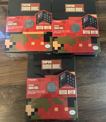 Super Mario Bros Coin Collectors Album Nintendo Sealed ThinkGreek 2018 lot of 18