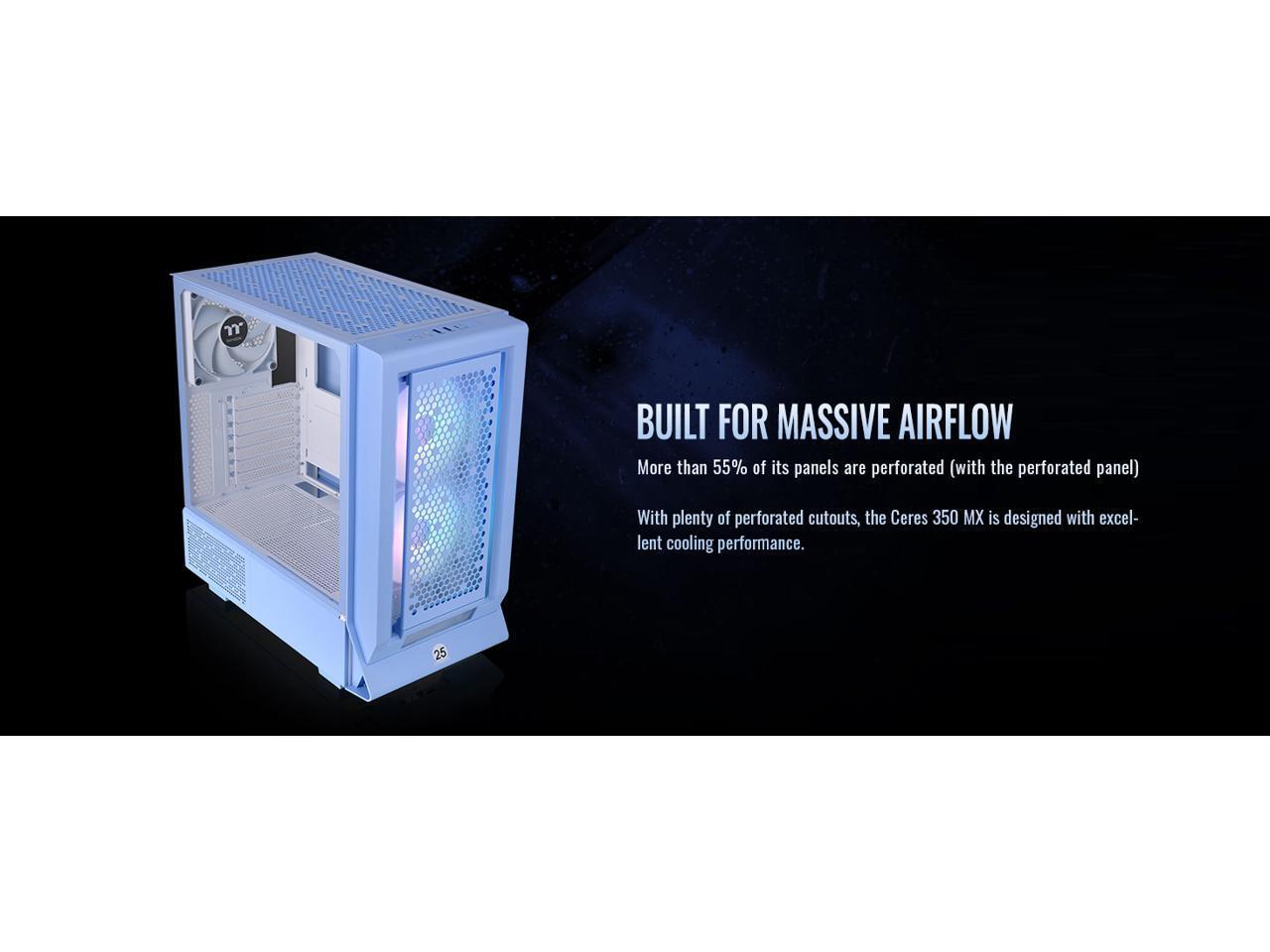 Корпус Thermaltake Ceres 350 MX Hydrangea Blue Mid Tower ATX 3 предустановленных ARGB