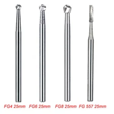 Dental Surgical Handpiece Burs Tungsten Carbide FG Round/Straight Fissure 25mm