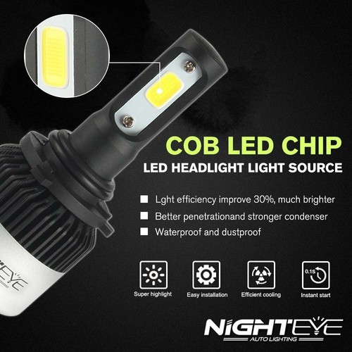 HB3 9005 NIGHTEYE LED KIT 72W 9000LM XENON WHITE HEADLIGHT FOGLIGHT COB LED KIT - Picture 6 of 8