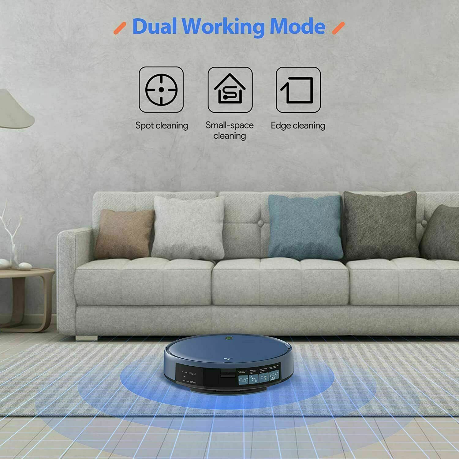 GTTVO BR151 Smart Robotic Vacuum Cleaner App Controlled Carpet Floors