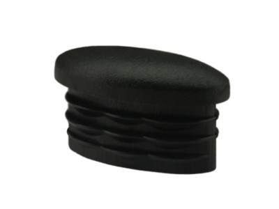 Fussstopfen 35 x 20mm Ellipse schwarz gewölbt Rohrstopfen Fusskappen oval Stuhl 