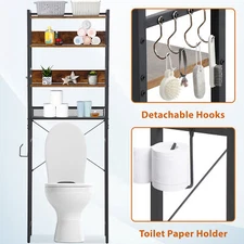 4 Tier Over The Toilet Storage Bathroom Organizer Over Toilet Rack Saving Space 