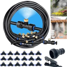 20-90ft Outdoor Patio Water Mister Mist Nozzle Misting Cooling System Fan Cooler