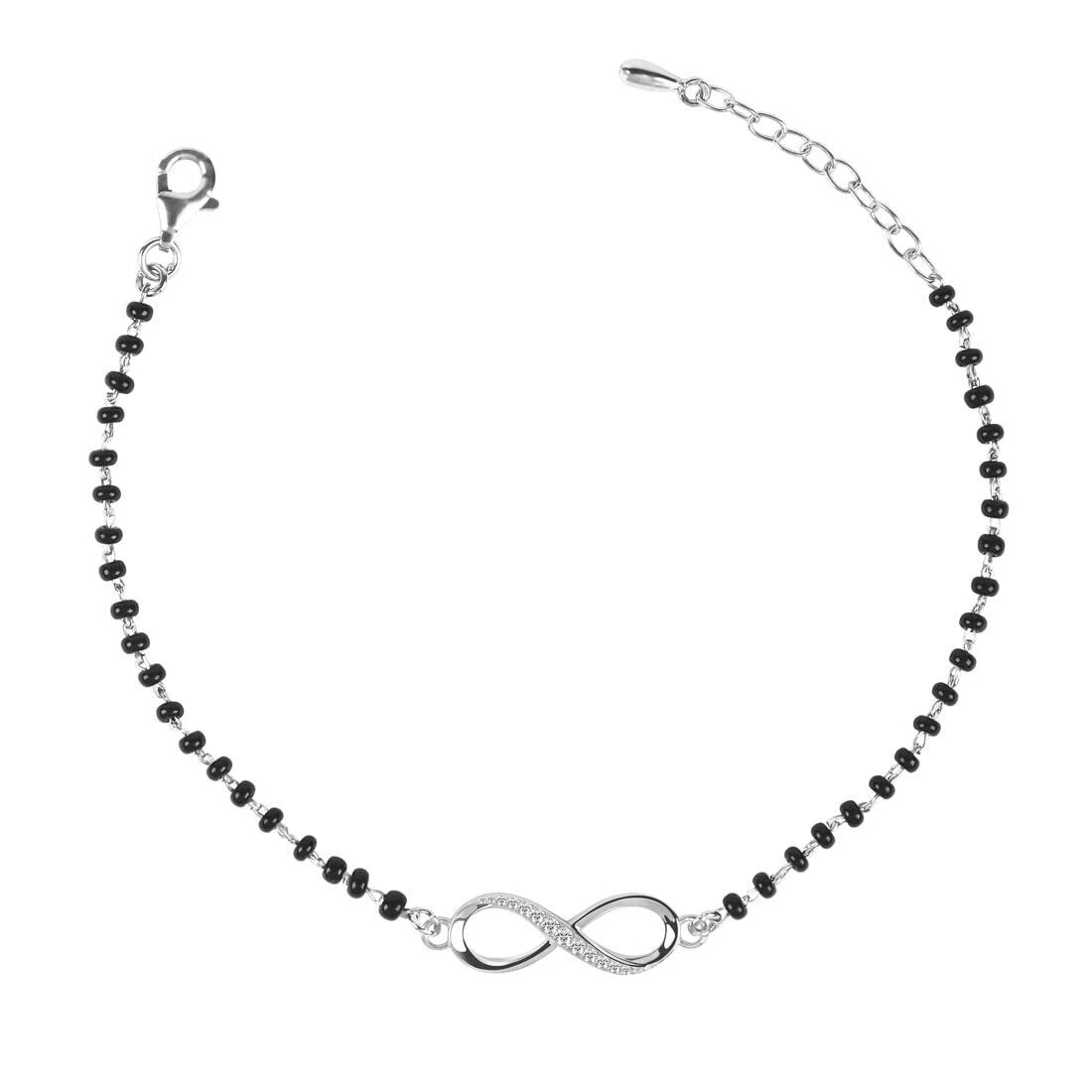 Traditional 925 Sterling Silver Infinity Hand Mangalsutra Bracelet