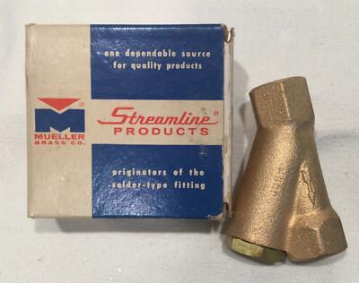 Mueller Brass Co. Y-Type Water Strainer 50 Mesh Monel Screen Copper 1/2'' FPT NEW