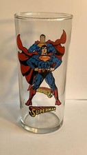 SUPERMAN Glass 1999 DC Comics - Made in U.S.A. - NEW