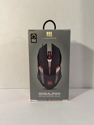 Lifeworks Samurai Optical Gaming Mouse Multi Color LW-BL-GM1000B NEW & SEALED!